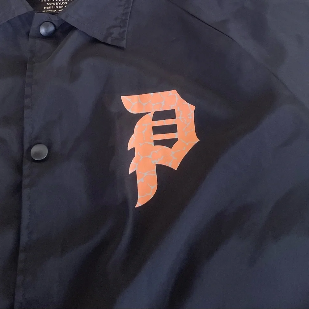 Naruto Shippuden Stylish Navy Windbreaker with Orange Accent